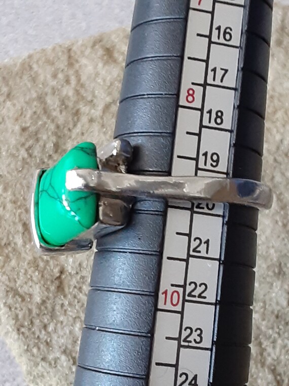 Faux Turquoise Square Ring - image 6