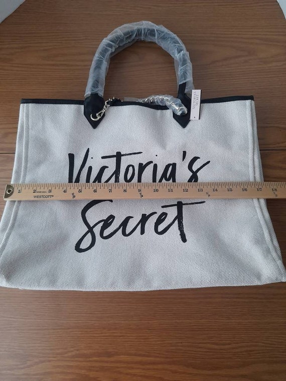 victoria secret silver tote bag