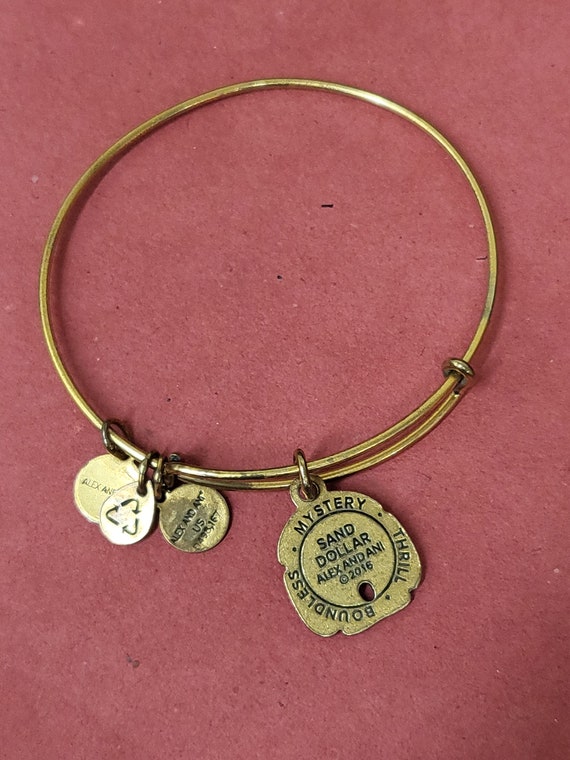 Alex and Ani Sand Dollar Charm Bangle Bracelet UK