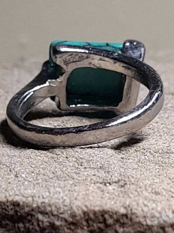 Faux Turquoise Square Ring - image 4