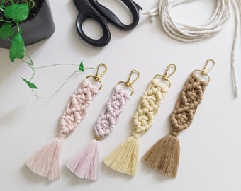 Set of 3! Macrame Keychain - Boho Chic Style - Perfect for Any Occasion!