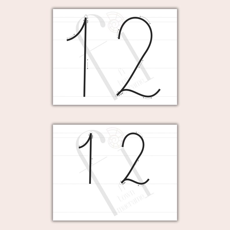 Pacchetto di modelli Alfabeto Numeri 2 in 1 per arte del filo lavorato a maglia, stencil per lettere in tricotina, download immediato di PDF stampabile, lettera USA immagine 7