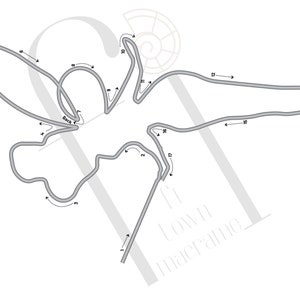 Kwekerijsjablonen DEEL 2, Gebreide draadkunst, 20 schattige ontwerpen voor kinderkamerdecoratie, Tricotin-stencil met geleidende pijlen, afdrukbare PDF afbeelding 3