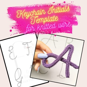 Mini paquete de plantillas iniciales para arte con alambre tejido, adornos para árboles de Navidad, etiquetas para calcetines, llaveros, letras mayúsculas pequeñas y flechas guía