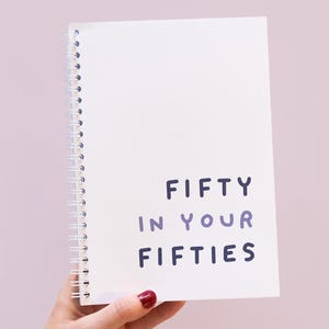 50 in your 50s Bucket List Journal - 50th Birthday Gift for Her | Fifty Things to Do Keepsake Book | 50s Era Scrapbook | Milestone Present