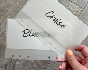 Matt Cash Envelopes, Vellum Money Saving Envelopes, Personalised A6, Frosted Money Wallets, Budget Binder, Planner Wallet, Cash Stuffing