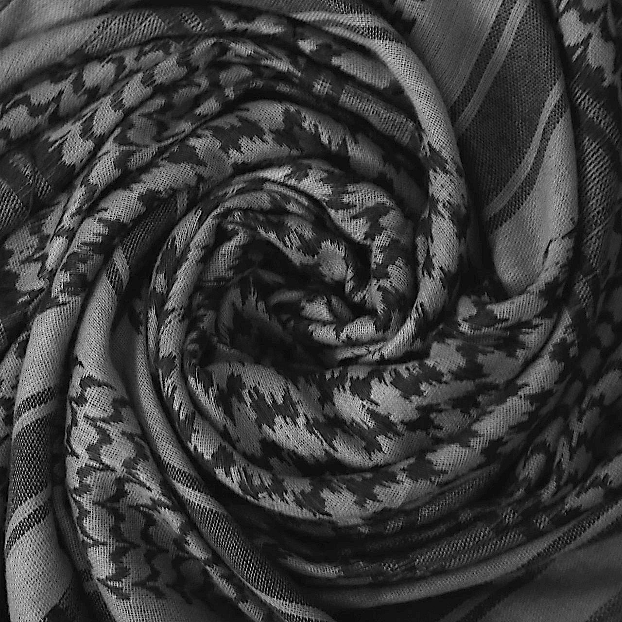 THE ART BOX Pure Coton Militaire Hommes Écharpe Tactique Désert Arabe Visage Masque Cou Bandana Shemagh Wrap Écharpes Afghan 110cm X 110cm, Blanc