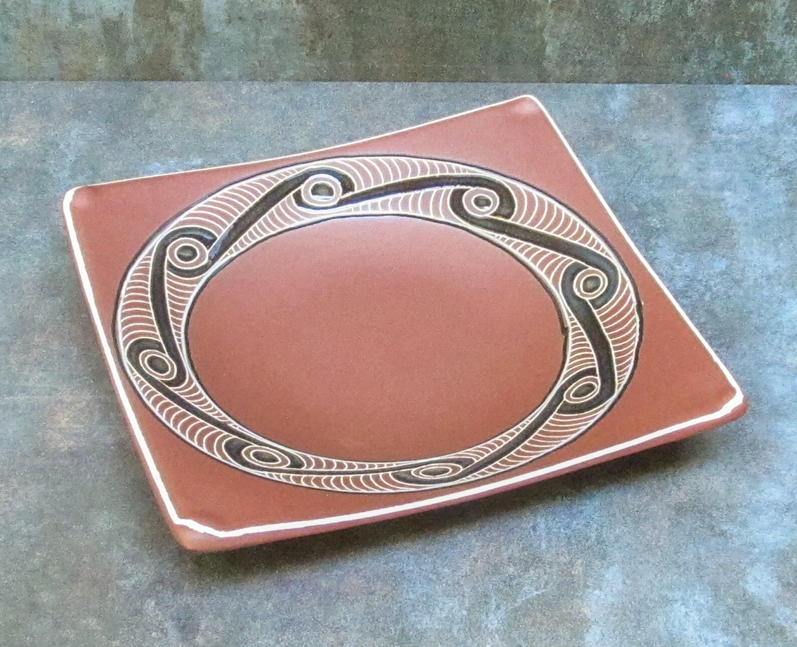 Handmade square Ceramic platehandmade plateclay square Etsy