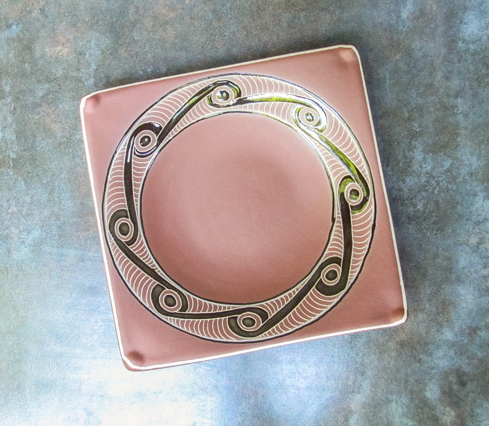 Handmade square Ceramic platehandmade plateclay square Etsy