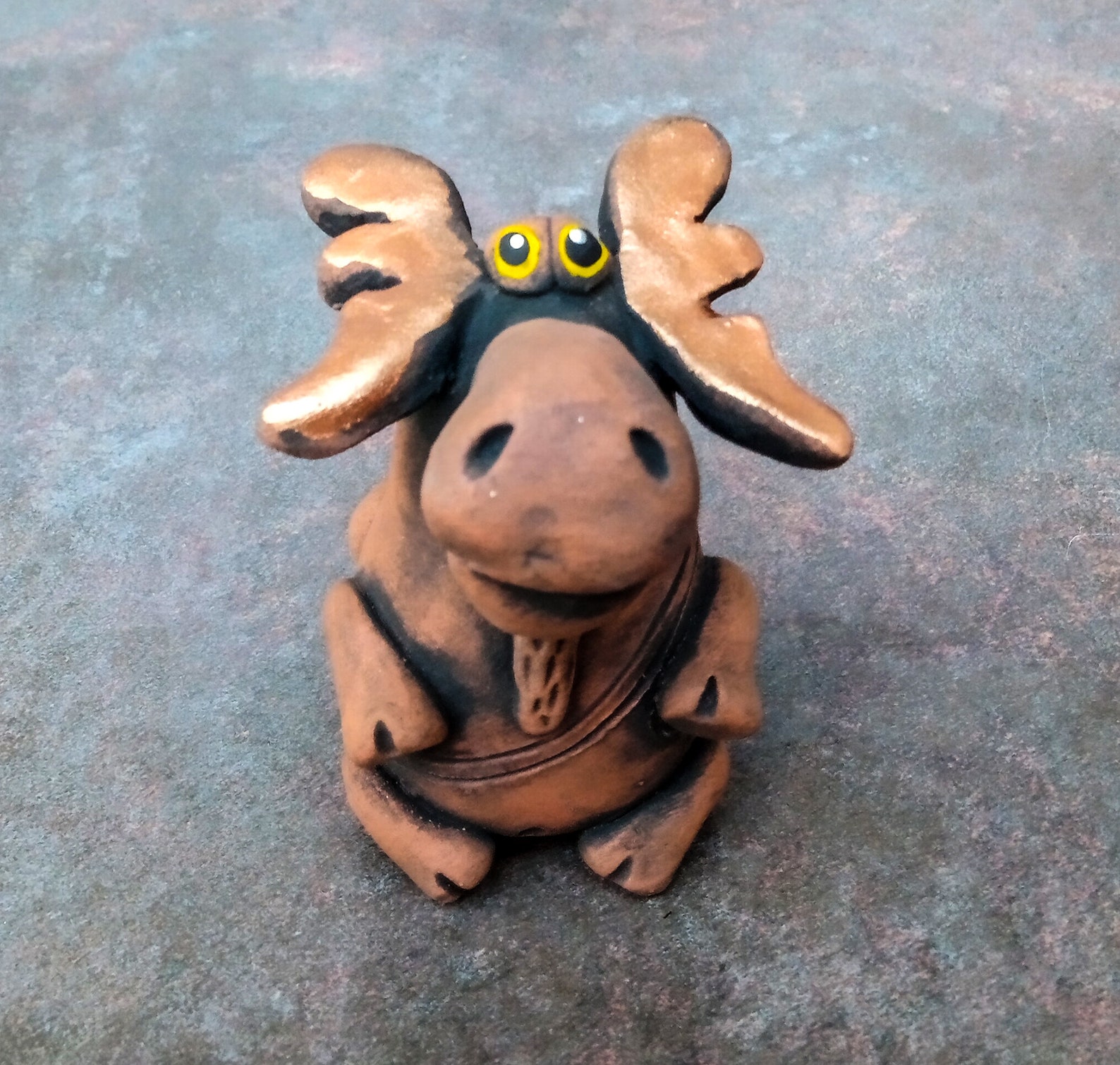 Ceramic elk figurineHandmade Ceramic elkelk statuetteTiny Etsy