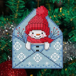 Cute Snowman cross-stitch pattern, funny Snowman x-stitch design,DIY winter wall decor,Xmas gift PDF, Christmas gift home decor digital file