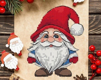 Christmas Gnome cross stitch pattern