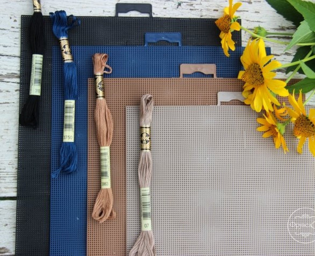 Embroidery Canvas, 14ct Plastic Canvas 8.25 X 11, Assorted Colors