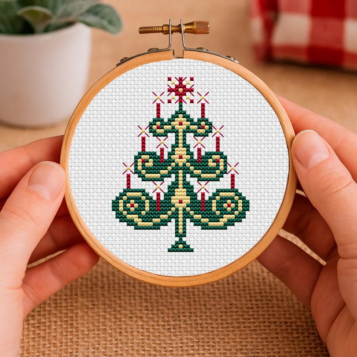 Christmas Trees Cross Stitch Pattern, Xmas Tree Decor Sampler X-stitch ...
