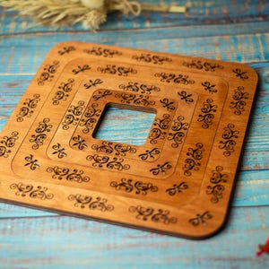 Mahogany Magnet wooden Xstitch frame, embroidery hoop for plastic canvas, perforated paper, Embroidery craft supplies