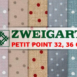 Zweigart Petit Point 32 ct and 36 ct embroidery fabric, Aida canvas, even-weave fabric for cross-stitch embroidery