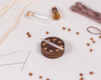 Wooden needle holders 65 designs, Cute needle minder, Hand embroidery needle storage, Needle keeper, Cross stitch tools