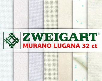 Tela de bordado Murano Lugana de 32 ct, lienzo para bordado AIDA de 32 hilos, tela para punto de cruz, 8 colores