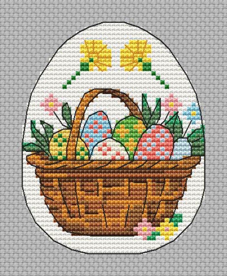 Easter Eggs Cross Stitch Pattern, Happy Easter Bundle 10 Designs X ...