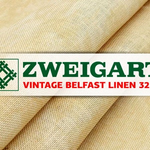 Zweigart Vintage Belfast Linen 32 Ct., 6 colors, fabric for embroidery, cross stitch supplies