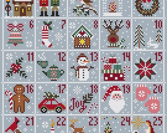 Awesocrafts Kit De Broderie Au Point De Croix Motif Coq Poulet Facile à Broder Fournitures De Noël, Estampillé Ou Compté