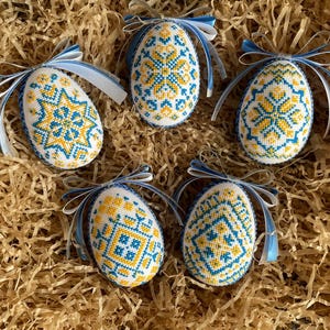 Easter eggs x-stitch design, Spring DIY wall decor,Easter eggs Ukrainian style cross stitch chart,Easter gift home interior PDF digital file