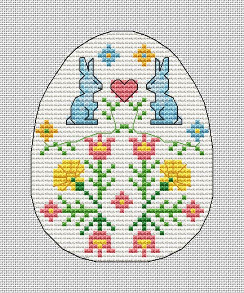 Easter Eggs Cross Stitch Pattern, Happy Easter Bundle 10 Designs X ...