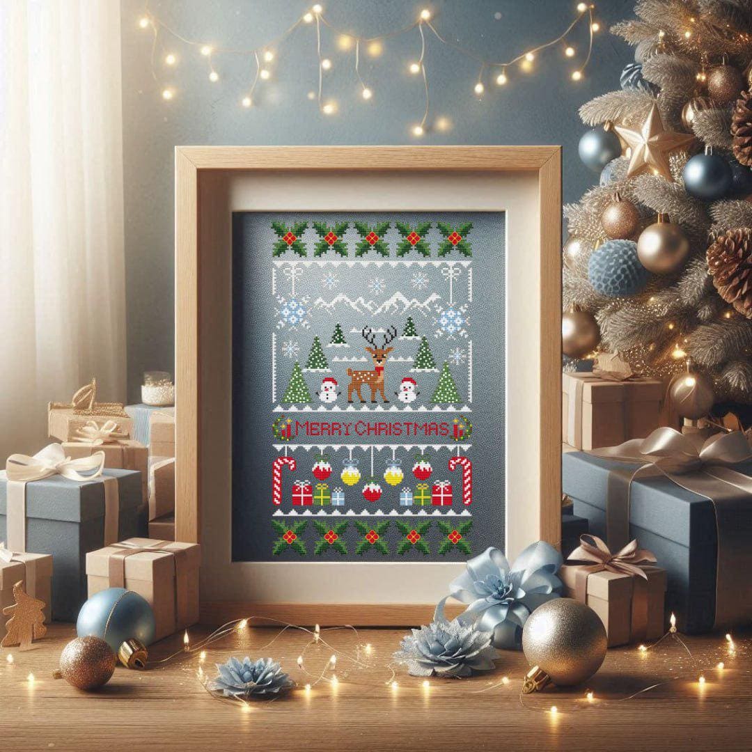 Christmas Sampler Cross Stitch Pattern, Small Xmas PDF Design ...