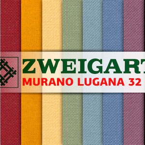 Embroidery fabric Murano Lugana 32 ct, cross stitch cloth, needlepoint canvas AIDA 32 count, 9 colors