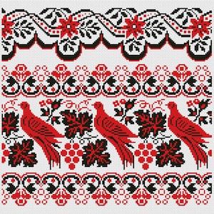 Set of Ukrainian cross stitch patterns, traditional folk embroidery, PES & Saga digital files, vyshyvanka embroidery image 3