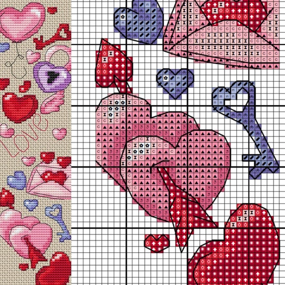 LANARTE Kit Punto Croce Segnalibri Fai Da Te 'DALIE ROSA' (2 Pezzi): Dimensioni 6x20 Cm, Istruzioni In 8 Lingue, Materiali Premium Europei. Regalo Creativo Per Adulti.