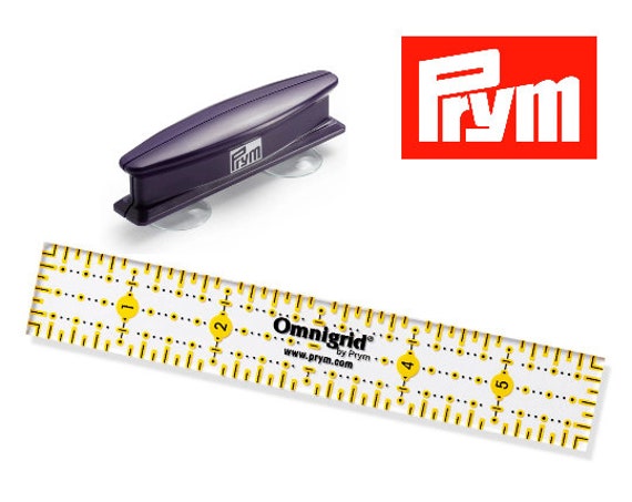 Righello trasparente Prym da 1x6'' per patchwork, quilting, sartoria,  manico per righello per quilt, righelli per cucire, impugnatura per righello  con ventose -  Italia