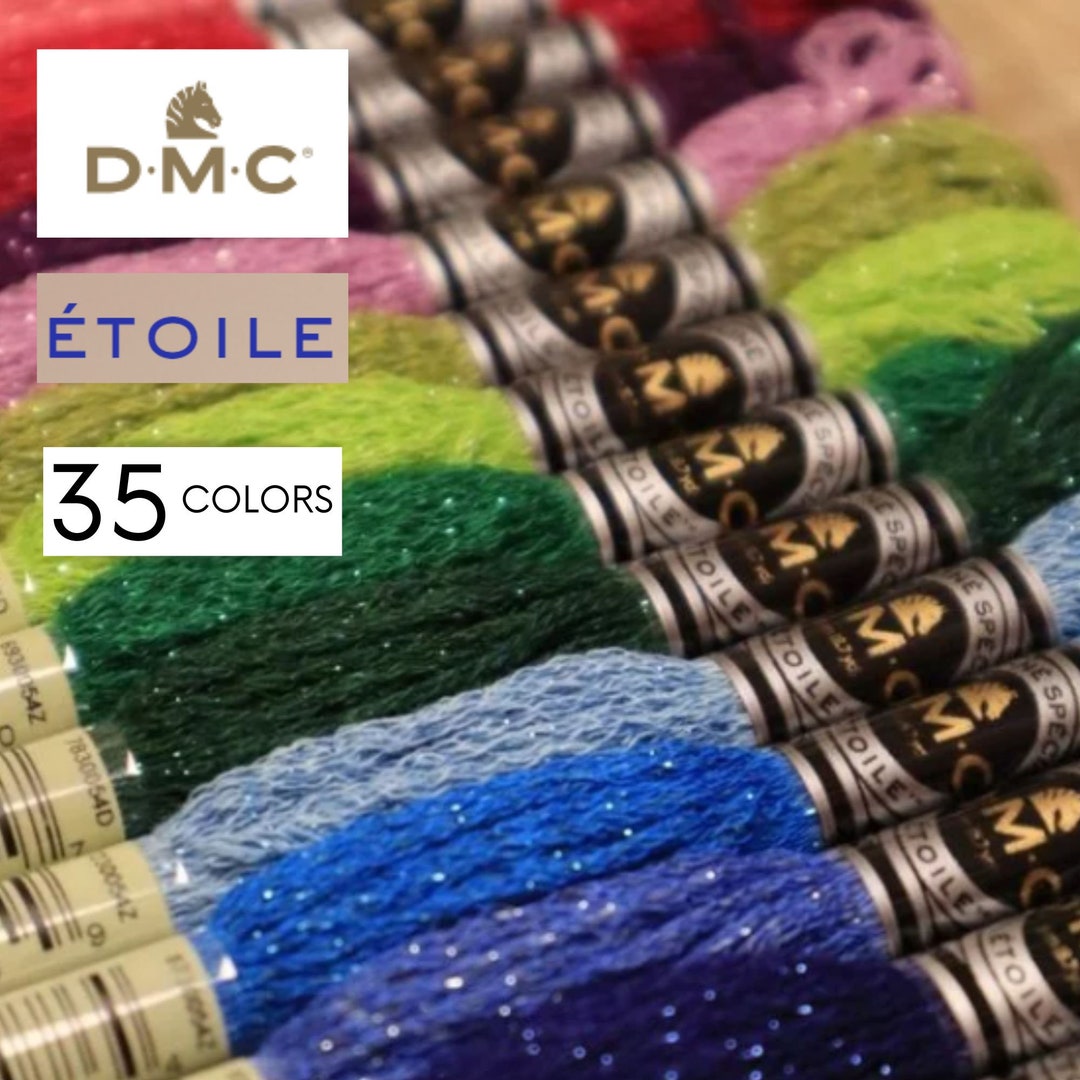 Shimmer Thread DMC Thread Etoile, Shimmer Embroidery Floss, Shiny Cotton Thread ...