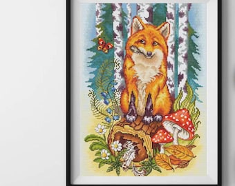 Red Remarkable Apple Cross Stitch Pattern, Fantastic Fall X Stitch