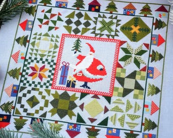 Christmas Patchwork Sampler cross stitch pattern