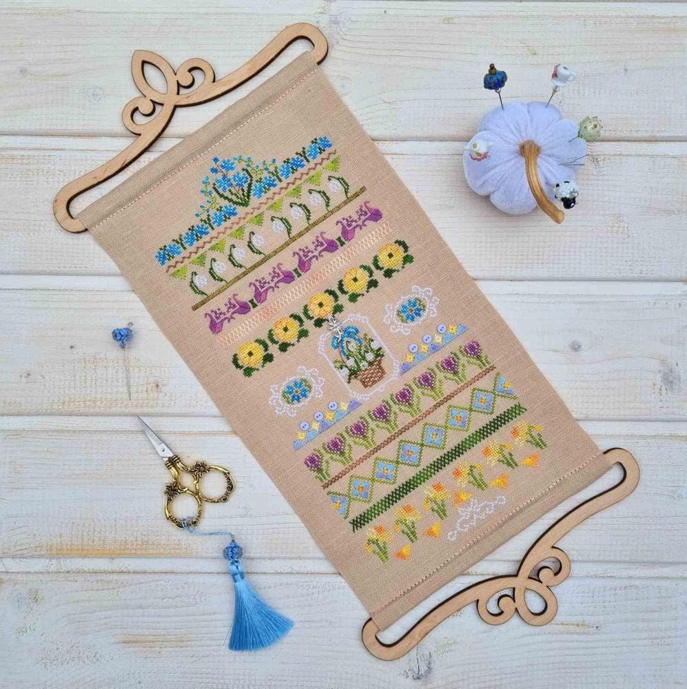 木製ベルプルハンガー、刺繍用木製フレーム、刺繍＆クロスステッチ