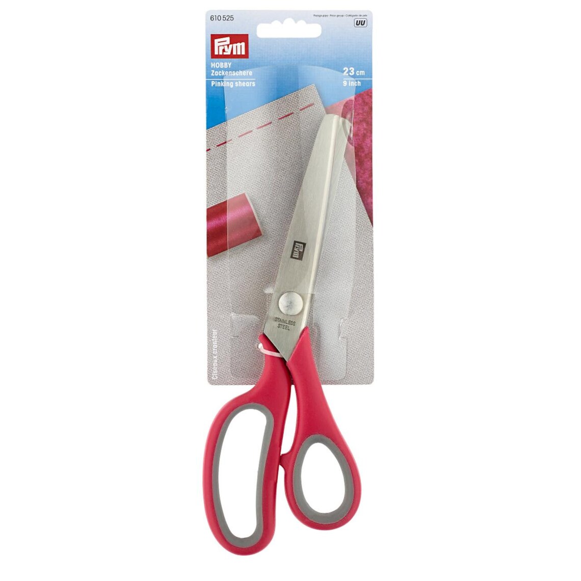 Vays Zackenschere Für Stoff & Basteln – Edelstahl, 24 Cm, Inkl. Gratis-Fadenschere