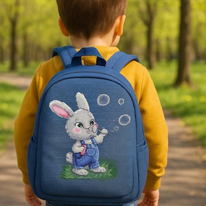 Bunny with bubbles cross stitch patterns