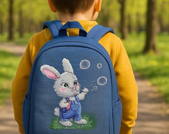 Bunny with bubbles cross stitch patterns