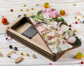 カスタマイズ可能な裁縫道具収納オーガナイザー、刺繍キーパー、木箱