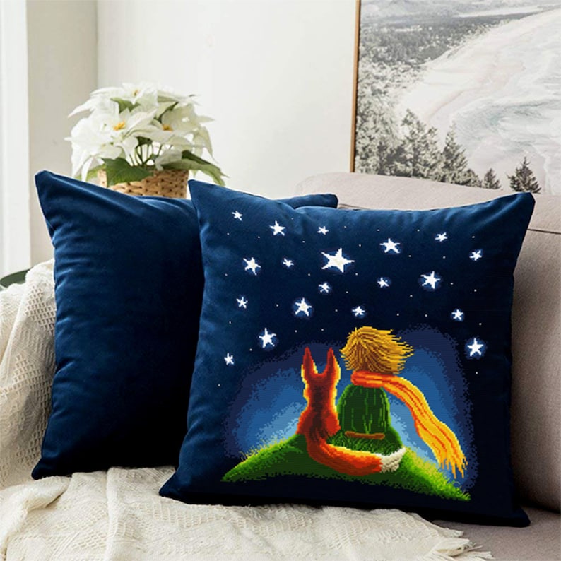 The Little Prince cross stitch pattern, counted cross stitch, PDF pattern image 2
