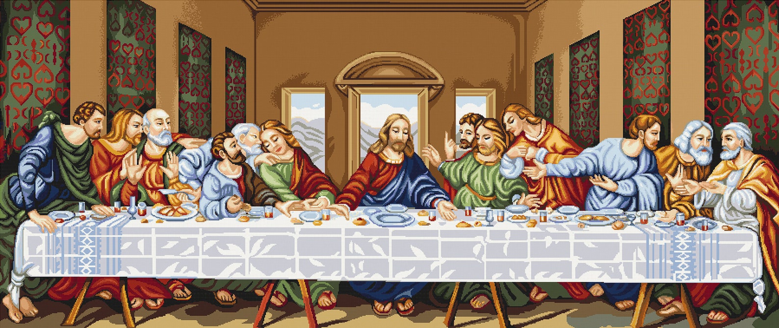 Last supper embroidery DIY kit tapestry stitch religious Etsy