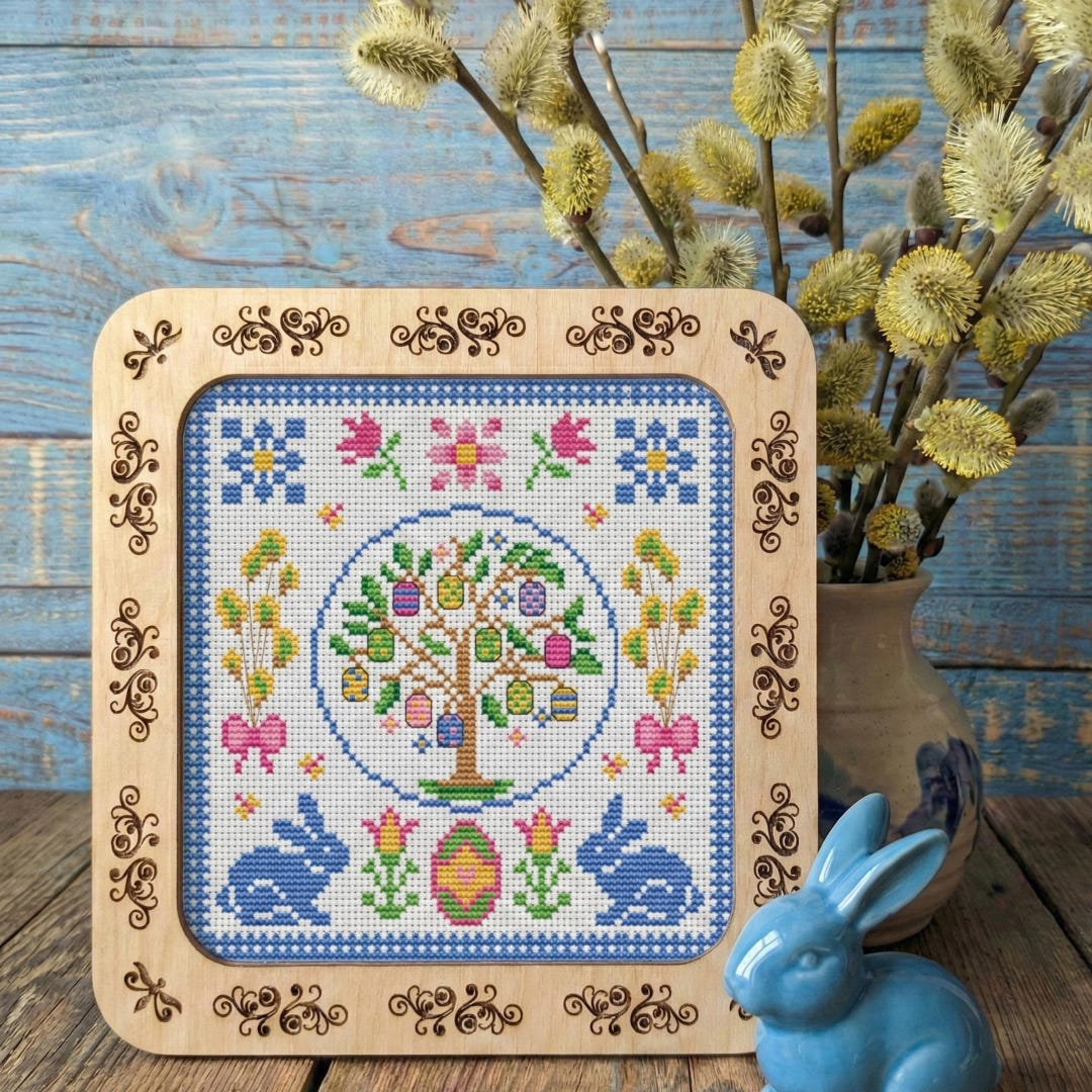 Easter Tree Simple Cross Stitch Pattern - Etsy