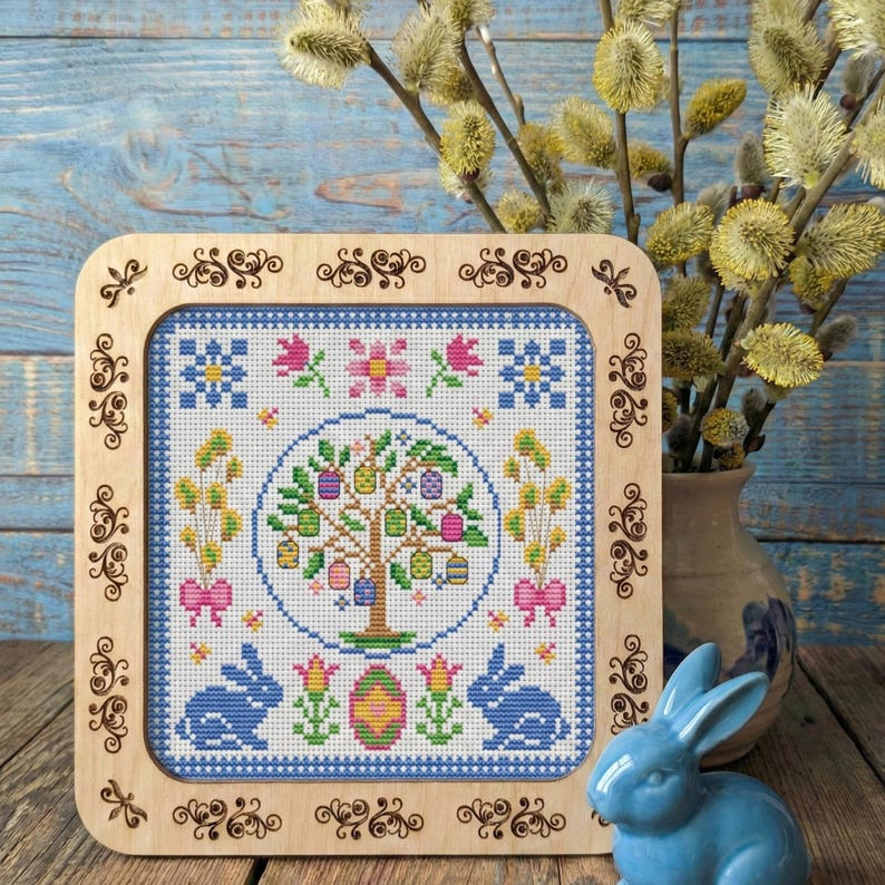 Easter Tree Simple Cross Stitch Pattern - Etsy