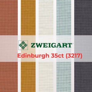 Ivory/mustard yellow/black cross stitch canvas, 35ct Zweigart Edinburgh fabric, 19.7x27.6&quot;linen needlepoint cloth, x-stitch fabric, 41 color