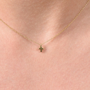 Mini Cross Necklace, Gold Cross Necklace, Cross Pendant, Dainty Necklace, Dainty Cross Necklace, Small Cross Necklace, Gift for Her