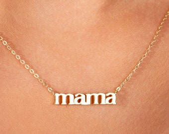 Mama Necklace, Mom Necklace, Delicate Mama Necklace, Love Necklace, Minimal Necklace for Moms, New Mom Gift