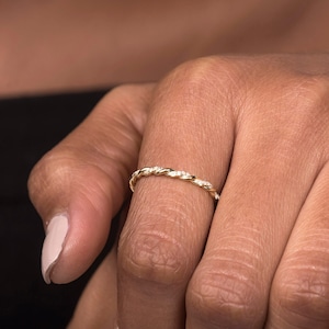 14k Solid Gold Diamond Twisted Eternity Ring, Dainty Twisted Diamond Wedding Band, Half Eternity Band in Gold, Gift for Her
