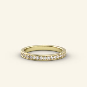 14k Solid Gold Genuine Full Diamond Eternity Band Ring / Wedding Band Ring For Women / Stack Ring / Durable Secure Prong Setting image 6