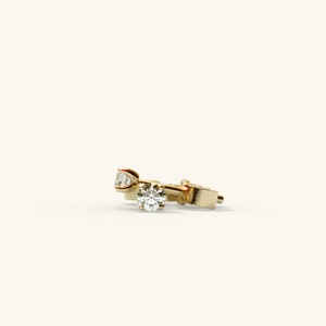 Diamant Ohrstecker / 14K Gold Diamant Ohrringe / 0,20ct Diamant Ohrstecker / echte Diamant Ohrringe / Geschenk für Sie Bild 6